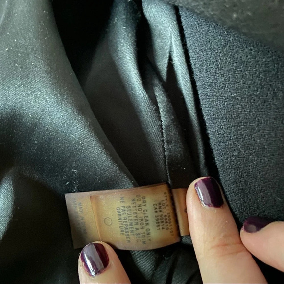 ELIE TAHARI Virgin Wool Leather Blazer Double Breasted Fall Jacket Size Small - Picture 7 of 14